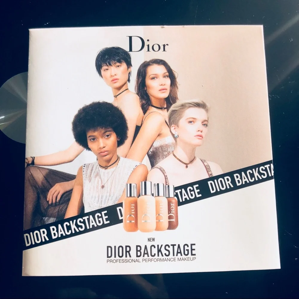 Dior backstage 4 shades Foundation Sample Card